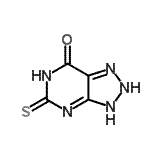CAS#: 134811-22-6， 5-Sulfanyl-1H-[1,2,3]Triazolo[4,5-d]Pyrimidin-7-Ol