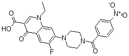 CAS#: 135038-30-1， 1-Ethyl-6-Fluoro-7-[4-(4-Nitrobenzoyl)Piperazin-1-Yl]-4-Oxoquinoline-3-Carboxylic Acid