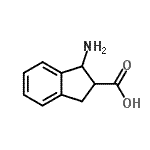 结构式 CAS# 135053-20-2, 1-氨基-2-茚满羧酸