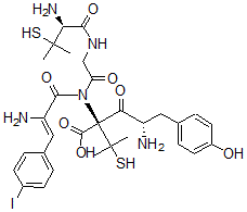 CAS#: 135108-10-0， (2S,4S)-4-Amino-2-[[(Z)-2-Amino-3-(4-Iodophenyl)Prop-2-Enoyl]-[2-[[(2S)-2-Amino-3-Methyl-3-Sulfanylbutanoyl]Amino]Acetyl]Amino]-5-(4-Hydroxyphenyl)-3-Oxo-2-(2-Sulfanylpropan-2-Yl)Pentanoic Acid