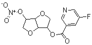 CAS#: 135304-12-0， 1,4:3,6-Dianhydro-D-Glucitol 2-(5-Fluoro-3-Pyridinecarboxylate) 5-Nitrate