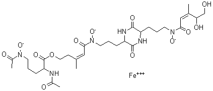 CAS#: 135500-11-7， [5-[[3-[5-[3-[(4,5-Dihydroxy-3-Methyl-1-Oxo-2-Pentenyl)Hydroxyamino]Propyl]-3,6-Dioxo-2-Piperazinyl]Propyl]Hydroxyamino]-3-Methyl-5-Oxo-3-Pentenyln2,N5-Diacetyl-N5-Hydroxy-L-Ornithinato(3-)]-Iron