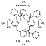 CAS#: 135549-06-3， 28-Hydroxy-5,11,17,23-Tetrakis(2-Methyl-2-Propanyl)Pentacyclo[19.3.1.1<Sup>3,7</Sup>.1<Sup>9,13</Sup>.1<Sup>15,19</Sup>]Octacosa-1(25),3(28),4,6,9(27),10,12,15(26),16,18,21,23-Dodecaene-25,26,27-Triyl Tribenzoate