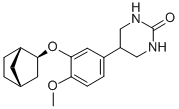 structure of CAS# 135637-46-6, 5-[4-Methoxy-3-[(2S)-Norbornan-2-Yl]Oxy-Phenyl]-1,3-Diazinan-2-One;5-[4-Methoxy-3-[(2S)-Norbornan-2-Yl]Oxy-Phenyl]Hexahydropyrimidin-2-One;5-[4-Methoxy-3-[[(2S)-2-Norbornanyl]Oxy]Phenyl]-2-Hexahydropyrimidinone;5-[3-[[(6S)-6-Bicyclo[2.2.1]Heptanyl]Oxy]-4-Methoxy-Phenyl]-1,3-Diazinan-2-One