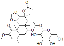 CAS#: 135638-54-9， (11alpha,12beta,16alpha)-13-(Acetyloxy)-16-(beta-D-Glucopyranosyloxy)-2-Methoxy-11,12-(Methylenebis(Oxy))-Picras-2-En-1-One