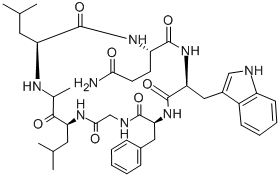 CAS#: 135721-56-1， (2S)-2-[[(2S)-2-[(2-Amino-4-Methylpentyl)-Methylamino]-4-Methylpentanoyl]Amino]-N-[(2S)-3-(1H-Indol-3-Yl)-1-Oxo-1-[[(2S)-1-Oxo-1-(2-Oxoethylideneamino)-3-Phenylpropan-2-Yl]Amino]Propan-2-Yl]Pentanediamide
