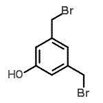 structure of CAS# 135990-12-4, 3,5-Bis(Bromomethyl)Phenol;3,5-Di(bromomethyl)phenol