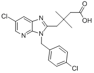 CAS 登录号：136122-46-8， 4-(3-((4-氯苯基)甲基)-6-氯咪唑并(4,5-b)吡啶-2-基)-3,3-二甲基丁酸