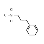structure of CAS# 13617-40-8, Trichloro(3-Phenylpropyl)Silane;TRICHLORO(3-PHENYLPROPYL)SILANE