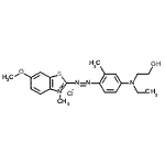 CAS#: 136213-74-6， 2-({4-[Ethyl(2-Hydroxyethyl)Amino]-2-Methylphenyl}Diazenyl)-6-Methoxy-3-Methyl-1,3-Benzothiazol-3-Ium Chloride