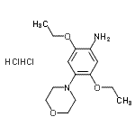 structure of CAS# 136334-84-4, 2,5-Diethoxy-4-(4-Morpholinyl)Aniline Dihydrochloride;2,5-Diethoxy-4-(morpholin-4-yl)aniline dihydrochloride;2,5-Diethoxy-4-morpholinoaniline dihydrochloride;2,5-DIETHOXY-4-MORPHOLINOANILINEDIHYDROCHLORIDE