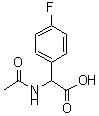 结构式 CAS# 136814-99-8, 乙酰氨基(4-氟苯基)乙酸