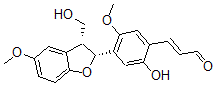 CAS#: 136880-81-4， (E)-3-[2-Hydroxy-4-[(2R,3R)-3-(Hydroxymethyl)-5-Methoxy-2,3-Dihydro-1-Benzofuran-2-Yl]-5-Methoxyphenyl]Prop-2-Enal