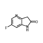 structure of CAS# 136888-22-7, 6-Fluoro-1,3-Dihydro-2H-Pyrrolo[3,2-b]Pyridin-2-One;6-fluoro-1H-pyrrolo[3,2-b]pyridin-2(3H)-one;6-Fluoro-4-aza-2-oxindole