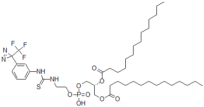 CAS#: 137043-97-1， [(2R)-1-[Hydroxy-[2-[[3-[3-(Trifluoromethyl)Diazirin-3-Yl]Phenyl]Carbamothioylamino]Ethoxy]Phosphoryl]Oxy-3-Tetradecanoyloxypropan-2-Yl] Tetradecanoate
