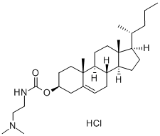 structure of CAS# 137056-72-5, [(3S,8S,9S,10R,13R,14S,17R)-10,13-Dimethyl-17-[(2R)-6-Methylheptan-2-Yl]-2,3,4,7,8,9,11,12,14,15,16,17-Dodecahydro-1H-Cyclopenta[a]Phenanthren-3-Yl] N-(2-Dimethylaminoethyl)Carbamate;[(3S,8S,9S,10R,13R,14S,17R)-17-[(1R)-1,5-Dimethylhexyl]-10,13-Dimethyl-2,3,4,7,8,9,11,12,14,15,16,17-Dodecahydro-1H-Cyclopenta[A]Phenanthren-3-Yl] N-(2-Dimethylaminoethyl)Carbamate;N-(2-Dimethylaminoethyl)Carbamic Acid [(3S,8S,9S,10R,13R,14S,17R)-17-[(1R)-1,5-Dimethylhexyl]-10,13-Dimethyl-2,3,4,7,8,9,11,12,14,15,16,17-Dodecahydro-1H-Cyclopenta[A]Phenanthren-3-Yl] Ester;3-(N-(N',N'-Dimethylaminoethane)Carbamoyl)Cholesterol