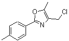 结构式 CAS# 137090-44-9, 4-(氯甲基)-5-甲基-2-(4-甲基苯基)-1,3-恶唑