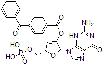 CAS#: 137154-74-6， [(2R,5S)-2-(2-Amino-6-Oxo-3H-Purin-9-Yl)-5-(Phosphonooxymethyl)-2,5-Dihydrofuran-3-Yl] 4-(Benzoyl)Benzoate