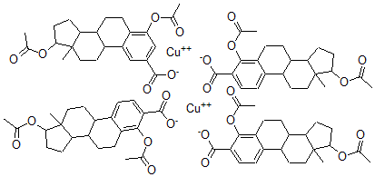 CAS#: 137268-70-3， Tetrakis(3,17beta-diacetoxyestra-1,3,5(10)-trien-2-carboxylato)dicopper(II)