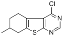 structure of CAS# 137438-23-4, (7S)-4-Chloro-7-Methyl-5,6,7,8-Tetrahydro-[1]Benzothiolo[3,2-e]Pyrimidine;(7S)-4-Chloro-7-Methyl-5,6,7,8-Tetrahydrobenzothiopheno[3,2-E]Pyrimidine;Zinc00071325