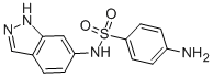结构式 CAS# 13744-68-8, 4-氨基-N-1H-吲唑-6-基-苯磺酰胺