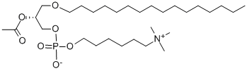 structure of CAS# 137566-83-7, [(2R)-2-Acetyloxy-3-Hexadecoxypropyl] 6-Trimethylazaniumylhexyl Phosphate;[(2R)-2-Acetoxy-3-Hexadecoxy-Propyl] 6-Trimethylammoniohexyl Phosphate;[(2R)-2-Acetoxy-3-Hexadecoxypropyl] 6-Trimethylammoniohexyl Phosphate;[(2R)-2-Acetoxy-3-Cetyloxy-Propyl] 6-Trimethylammoniohexyl Phosphate
