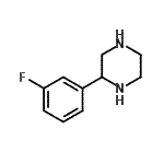 structure of CAS# 137684-17-4, 2-(3-Fluorophenyl)Piperazine;2-(3-FLUORO-PHENYL)-PIPERAZINE