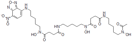 CAS#: 137756-28-6， N'-[5-[[4-[5-(Acetyl-Hydroxyamino)Pentylamino]-4-Oxobutanoyl]-Hydroxyamino]Pentyl]-N-Hydroxy-N-[5-[(4-Nitro-2,1,3-Benzoxadiazol-7-Yl)Amino]Pentyl]Butanediamide