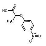 结构式 CAS# 13794-10-0, 2-(4-硝基苯氧基)丙酸