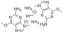 CAS#: 138180-67-3， cis-Diamminebis(O(6),9-dimethylguanine-7)platinum(II) dichloride