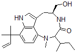 CAS#: 138590-60-0， (2S-(2R*(R*),5R*))-9-(1,1-Dimethyl-2-Propenyl)-1,2,4,5,6,8-Hexahydro-5-(Hydroxymethyl)-1-Methyl-2-(1-Methylpropyl)-3H-Pyrrolo(4,3,2-gh)-1,4-Benzodiazonin-3-One