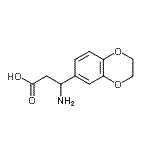 structure of CAS# 138621-63-3, 3-Amino-3-(2,3-Dihydro-1,4-Benzodioxin-6-Yl)Propanoic Acid;3-AMINO-3-(2,3-DIHYDRO-BENZO[1,4]DIOXIN-6-YL)-PROPIONIC ACID;3-AMINO-3-(2,3-DIHYDRO-BENZO[1,4]DIOXIN-6-YL)-PROPIONICACID;MFCD01871320