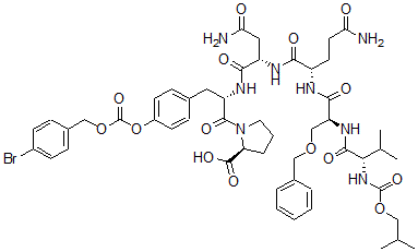 CAS#: 138865-77-7， tert-Butyloxycarbonyl-valyl-(benzyl)seryl-glutaminyl-asparaginyl-(brz)tyrosyl-proline