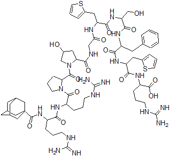 CAS#: 138866-14-5， (N-Adamantaneacetyl-D-Arg(0)-Hyp(3)-Thi(5,8)-D-Phe(7))Bradykinin