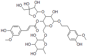 CAS#: 138989-16-9， [4-[3,4-Dihydroxy-4-(Hydroxymethyl)Oxolan-2-Yl]Oxy-5-Hydroxy-6-[2-(4-Hydroxy-3-Methoxyphenyl)Ethoxy]-2-[(3,4,5-Trihydroxy-6-Methyloxan-2-Yl)Oxymethyl]Oxan-3-Yl] (E)-3-(4-Hydroxy-3-Methoxyphenyl)Prop-2-Enoate