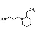 structure of CAS# 13901-38-7, 3-(2-Ethyl-1-Piperidinyl)-1-Propanamine;3-(2-Ethylpiperidin-1-yl)propan-1-amine;3-(2-ethylpiperidyl)propylamine;BAS 04085411