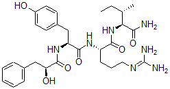 CAS#: 139026-54-3， (2S,3S)-2-[[(2S)-5-(Diaminomethylideneamino)-2-[[(2S)-3-(4-Hydroxyphenyl)-2-[[(2S)-2-Hydroxy-3-Phenylpropanoyl]Amino]Propanoyl]Amino]Pentanoyl]Amino]-3-Methylpentanamide