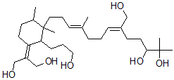 CAS#: 139039-72-8， (2E)-2-[(E)-7-[3-(1,3-Dihydroxypropan-2-Ylidene)-2-(3-Hydroxypropyl)-1,6-Dimethylcyclohexyl]-4-Methylhept-4-Enylidene]-6-Methylheptane-1,5,6-Triol
