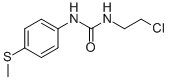 结构式 CAS# 13908-50-4, N-(2-氯乙基)-N'-[4-(甲硫基)苯基]-脲
