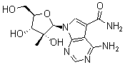 CAS#: 139209-26-0， 4-Amino-7-(2-C-Methyl-beta-D-Ribofuranosyl)-7H-Pyrrolo[2,3-d]Pyrimidine-5-Carboxamide