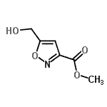 structure of CAS# 139297-55-5, Methyl 5-(Hydroxymethyl)-1,2-Oxazole-3-Carboxylate;5-Hydroxymethyl-isoxazole-3-carboxylic acid methyl ester;Methyl 5-(Hydroxymethyl)isoxazole-3-carboxylate;MFCD14706527