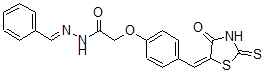 CAS#: 139298-28-5， 2-[4-[(E)-(4-Oxo-2-Sulfanylidene-1,3-Thiazolidin-5-Ylidene)Methyl]Phenoxy]-N-(Phenylmethylideneamino)Acetamide