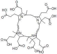 CAS#: 139663-55-1， (1R-(1alpha,2alpha,3beta,9beta,13alpha,17beta,18alpha,19beta))-2,8,13,18-Tetrakis(Carboxymethyl)-7,8,11,12-Tetradehydro-9,10,11,22-Tetrahydro-3,9,13,18,19-Pentamethyl-3,7,12,17-Corrintetrapropanoic Acid
