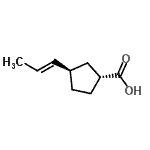 CAS#: 139683-37-7， (1R,3R)-3-[(1E)-1-Propen-1-Yl]Cyclopentanecarboxylic Acid