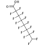 结构式 CAS# 13973-14-3, 2,2,3,3,4,4,5,5,6,6,7,7,8,8-十四氟辛酸