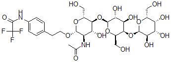 CAS#: 139886-73-0， N-[4-[2-[(2R,3R,4R,5S,6R)-3-Acetamido-5-[(2S,3R,4R,5R,6R)-3,4-Dihydroxy-6-(Hydroxymethyl)-5-[(2R,3R,4S,5R,6R)-3,4,5-Trihydroxy-6-(Hydroxymethyl)Oxan-2-Yl]Oxyoxan-2-Yl]Oxy-4-Hydroxy-6-(Hydroxymethyl)Oxan-2-Yl]Oxyethyl]Phenyl]-2,2,2-Trifluoroacetamide