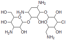 CAS#: 139978-80-6， 4-Amino-2-[4,6-Diamino-3-[6-(Aminomethyl)-4-Chloro-3,5-Dihydroxyoxan-2-Yl]Oxy-2-Hydroxycyclohexyl]Oxy-6-(Hydroxymethyl)Oxane-3,5-Diol