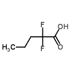 structure of CAS# 140126-96-1, 2,2-Difluoropentanoic Acid
