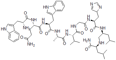 CAS 登录号：140163-54-8， (S)-1-去(5-氧代-L-脯氨酸)-2-去-L-缬氨酸-3-D-色氨酸-10-(N2-(2-氨基-4-甲基戊基)-L-亮氨酰胺)-11-去-L-蛋氨酰胺-蛙紧张肽