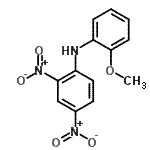 结构式 CAS# 14038-08-5, N-(2-甲氧基苯基)-2,4-二硝基苯胺